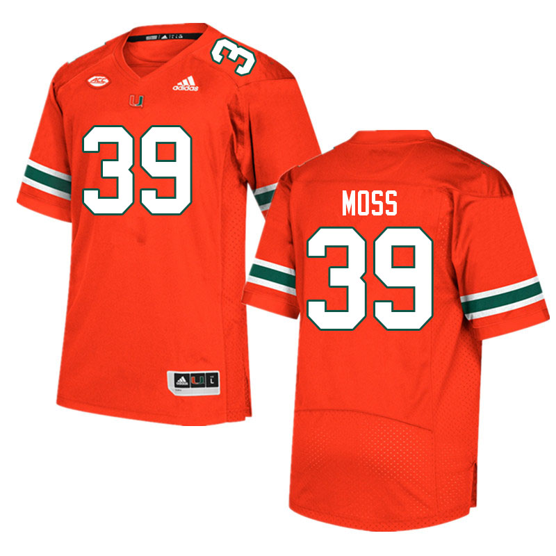 Men #39 Cyrus Moss Miami Hurricanes College Football Jerseys Sale-Orange - Click Image to Close